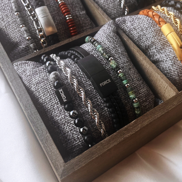 Force armbånd cordel 5 mm. stål 19+3 cm