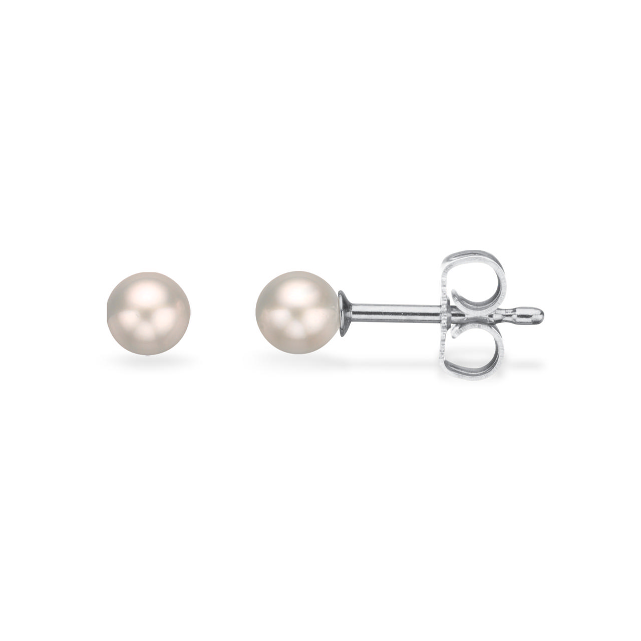4-4,5 mm Akoya 3/4 silver earstud