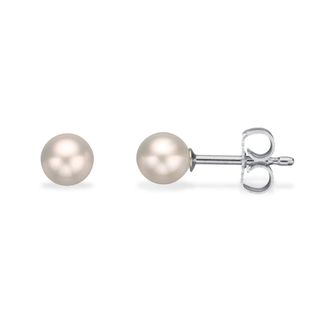 5-5,5 mm Akoya 3/4 14 kt. white gold earstud