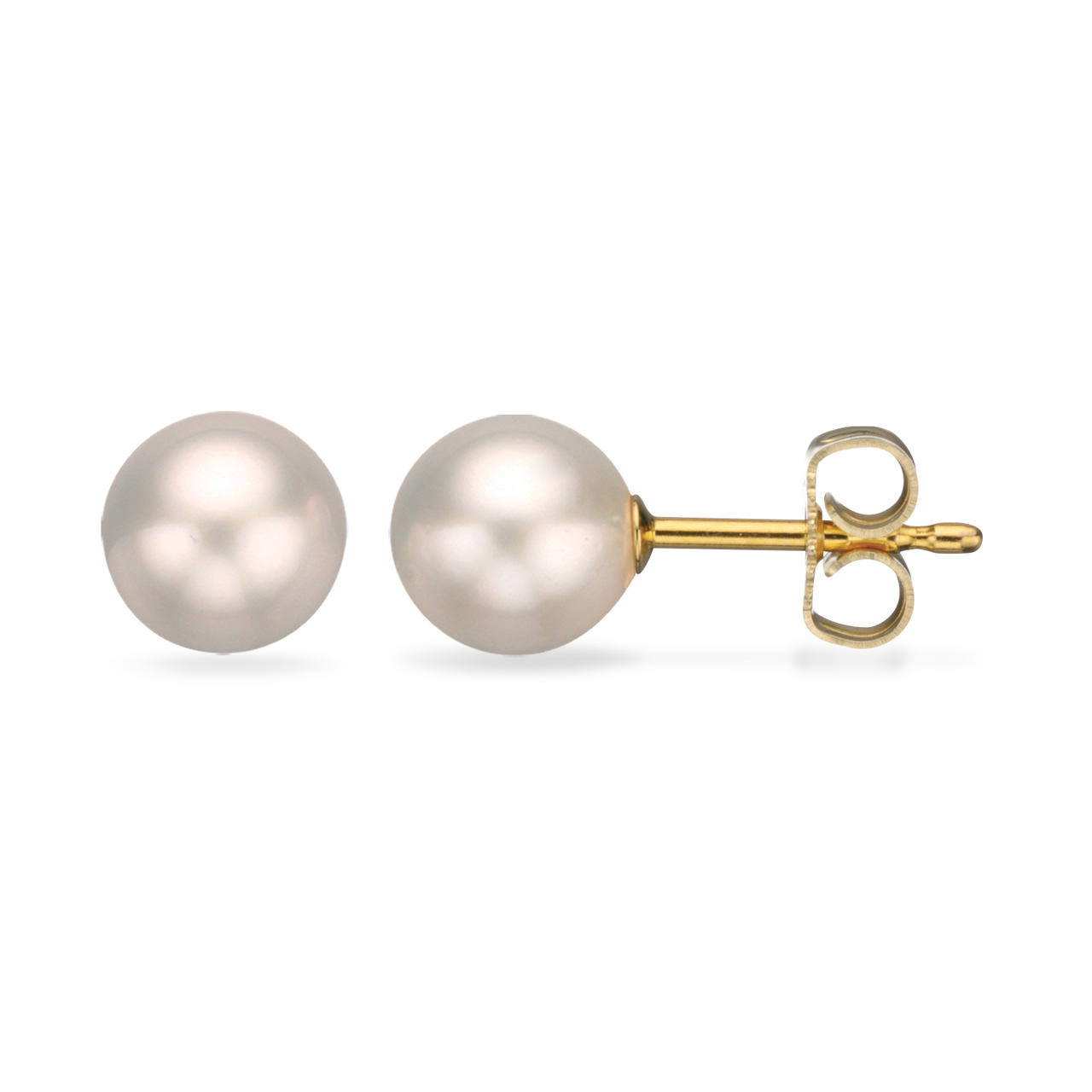 7-7,5 mm Akoya 3/4 14 kt. earstud