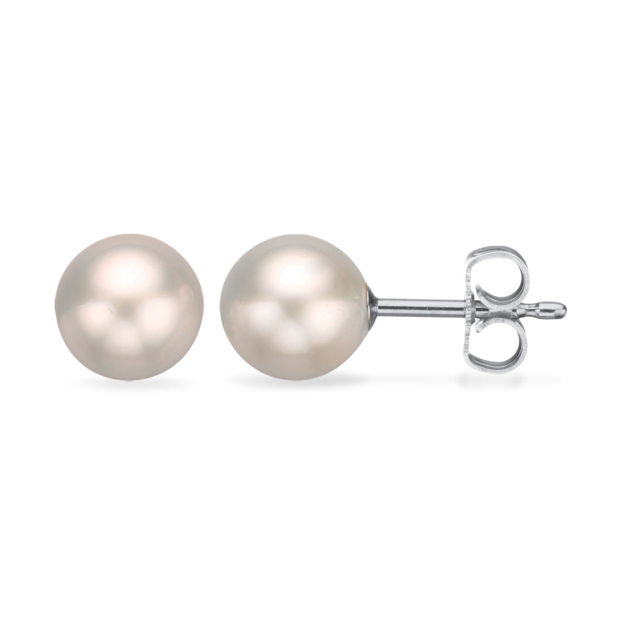 7,5-8 mm Akoya 3/4 silver earstud