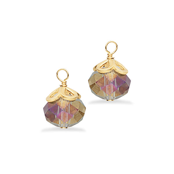 Vedh.-ørebøjler smoky-crystal sølv-fg.