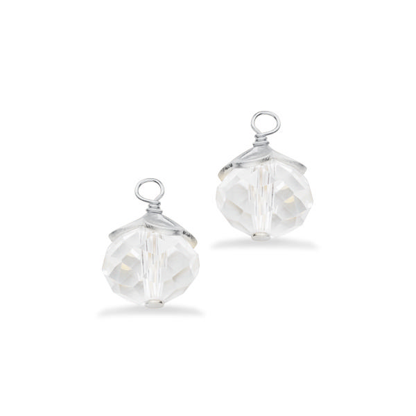 Vedh.-ørebøjler hvid-crystal sølv