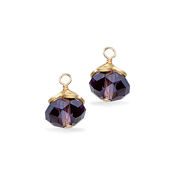 Vedh.-ørebøjler ametyst-crystal sølv-fg.