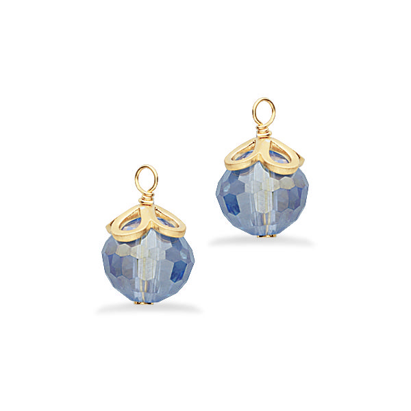 Vedh.-ørebøjler aqua-crystal sølv-fg.