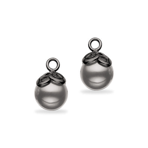 Vedh.-ørebøjler m/perle sølv