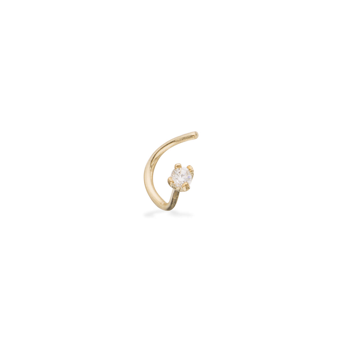 Næsepiercing  syn.zir.1,5 mm 9 kt.