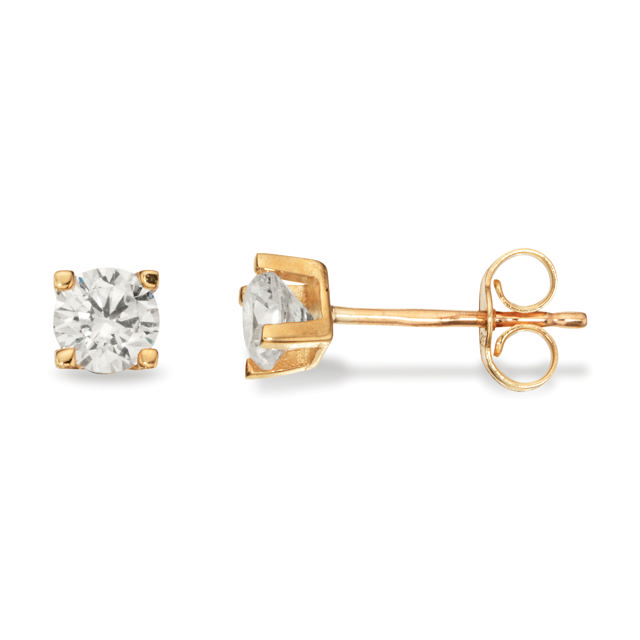 Ørepynt syn.zir. 4 mm 8 kt.