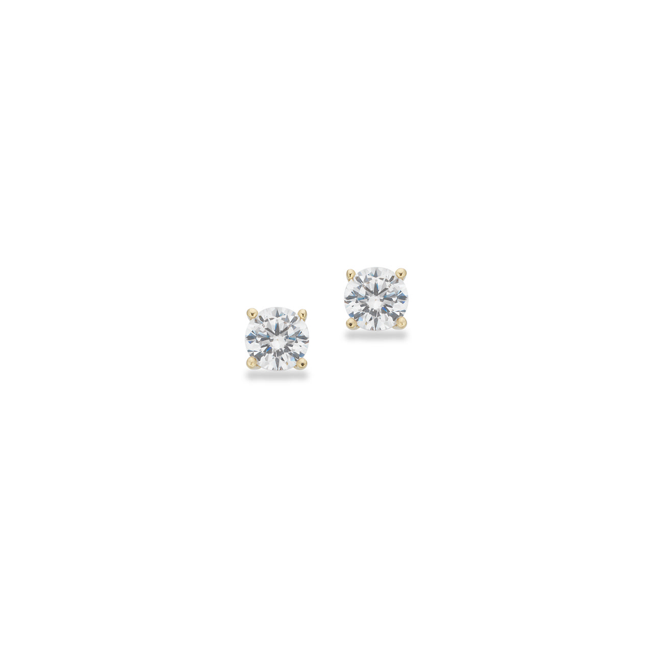 Øreringe 4 grapper 4 mm cubic zir. 8 kt.