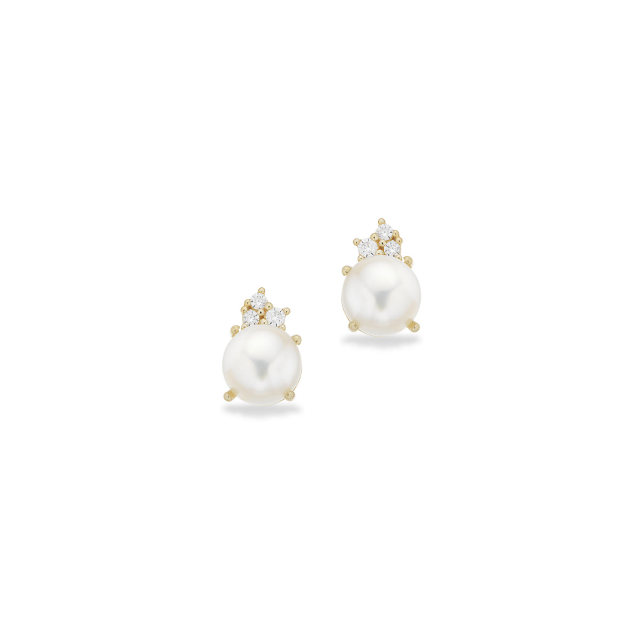 Øreringe fkp. 5 mm. cubic zir. 8 kt.