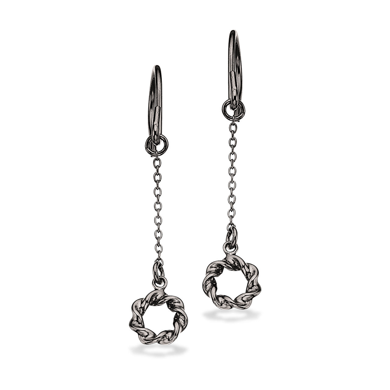 Ørepynt sølv sort rh.