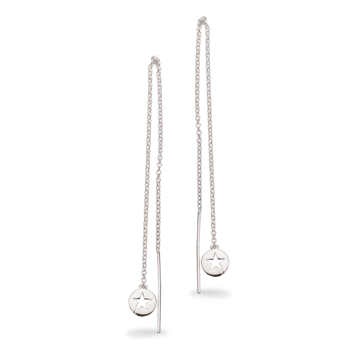 Ørekæder sølv m. stjerne
