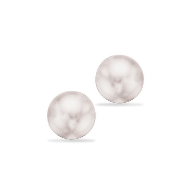 Ørepynt Swarovski perle 8 mm. sølv
