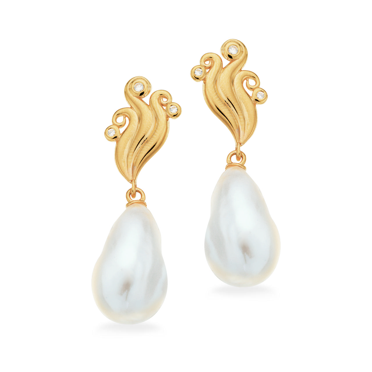 Earhanger fwp. zir. 925 goldplated