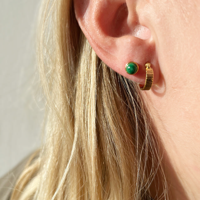 Singles creol 3x12 mm. sølv fg.