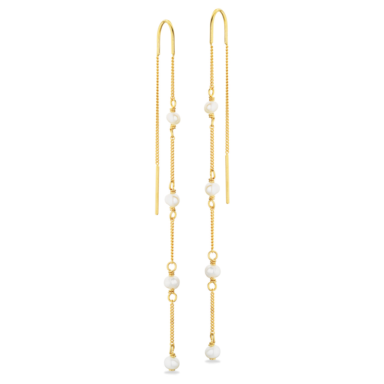 Earhanger red zir. 925 goldplated
