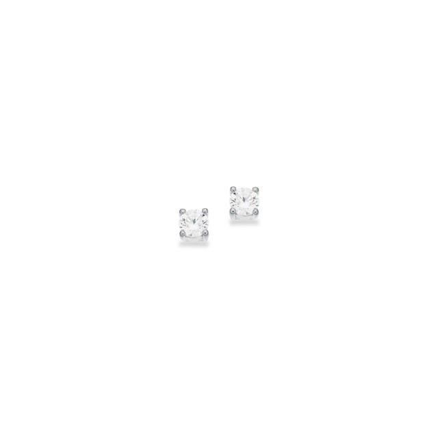 Øreringe 4 grabber 3,0 mm cubic zir. sølv rh.