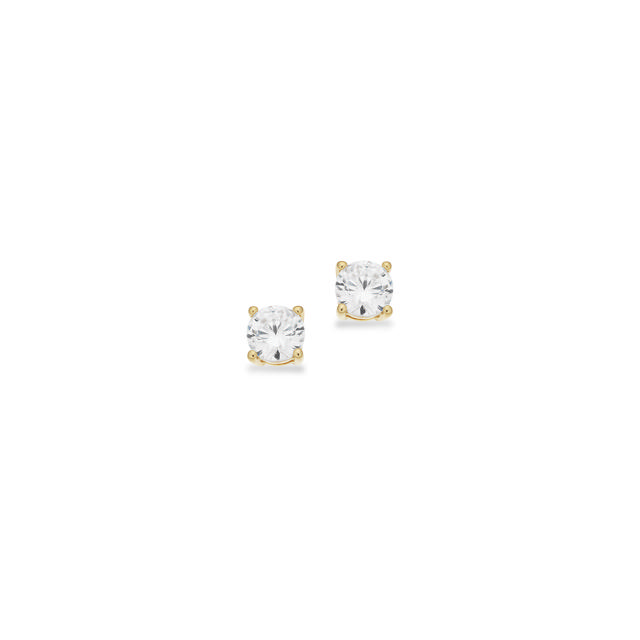Øreringe 4 grabber 4,0 mm cubic zir. sølv fg.