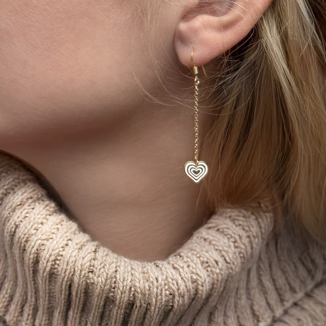 Ørebøjler hjerte sølv fg. 