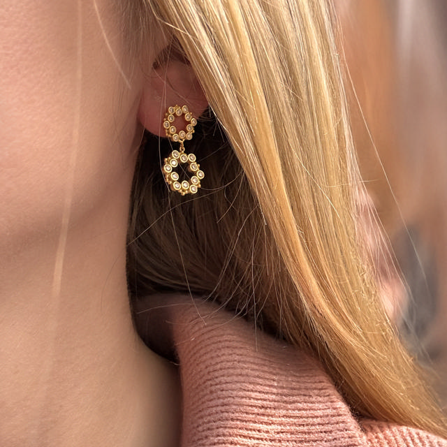 *SoHo ørehænger cubic zir. sølv fg.