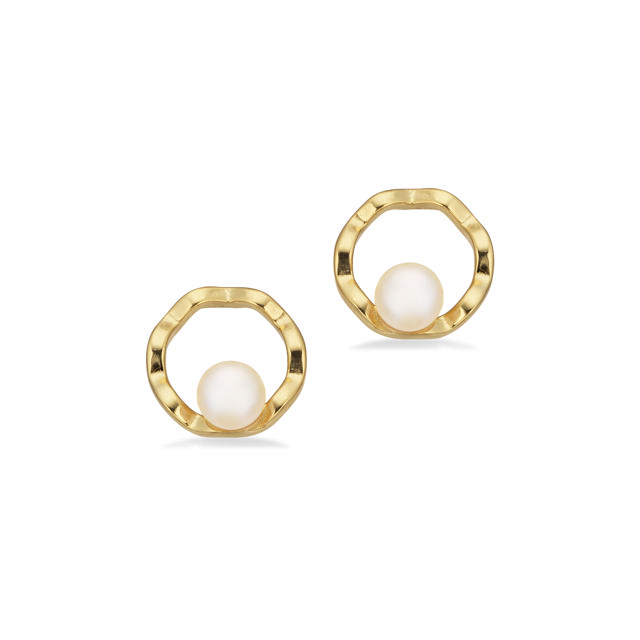 Øreringe cirkel fkp. sølv fg.