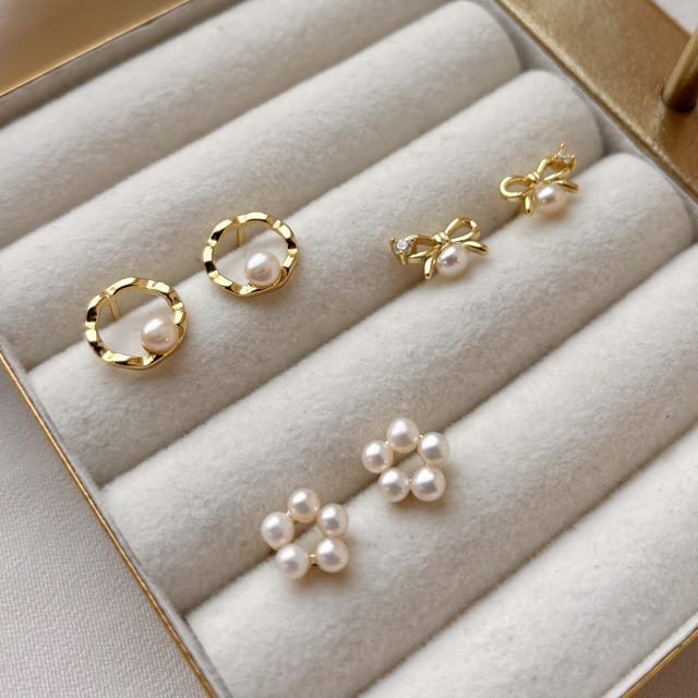 Øreringe sløjfe fkp./cubic zir. sølv fg.