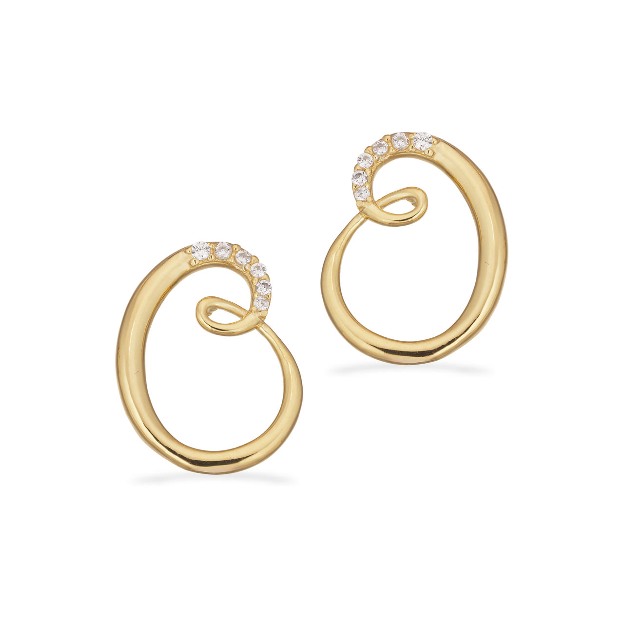 *Øreringe cubic zir. sølv fg.