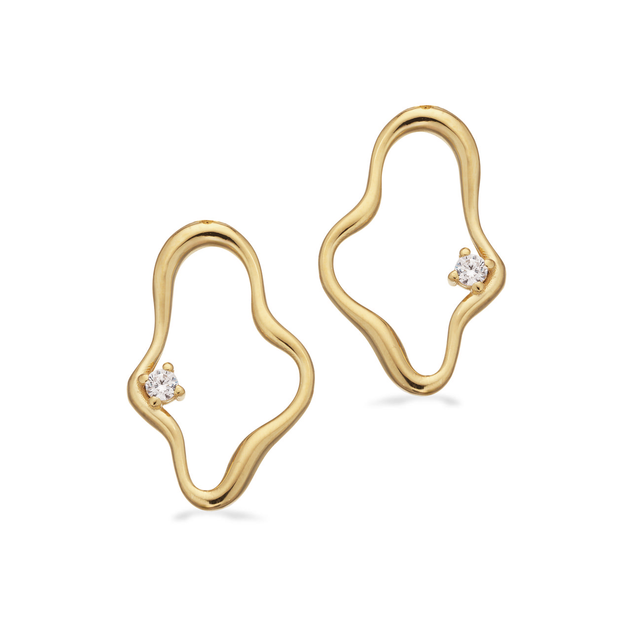 *Øreringe cubic zir. sølv fg.