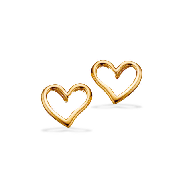 Ørepynt hjerte 8 kt.
