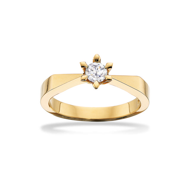 *Victoria ring 14 kt. rd 0,25 G-TW/SI