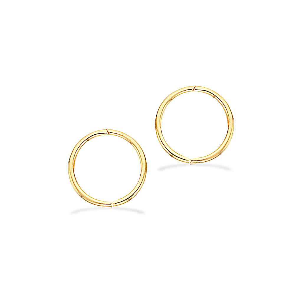 Clip-creoler 1 x 12 mm. sølv fg.