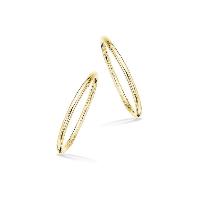 Clip-creoler 1 x 16,5 mm. sølv fg. 