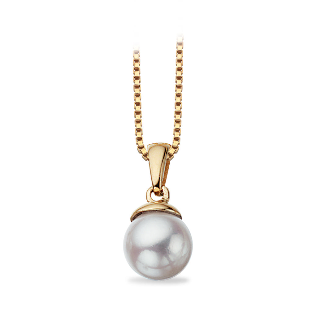 Pendant cultural pearl 7-7½ 333 yell.