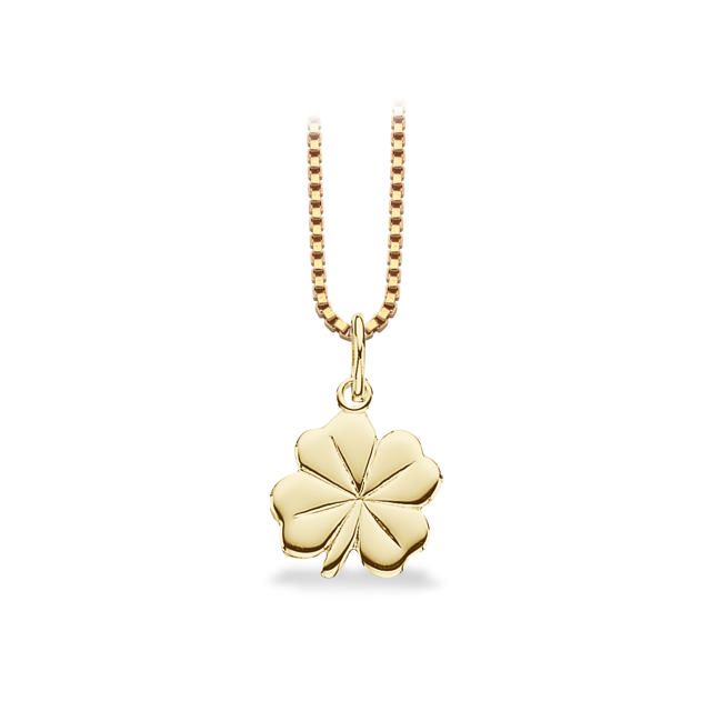 Vedhæng kløver 13 mm. sølv fg.