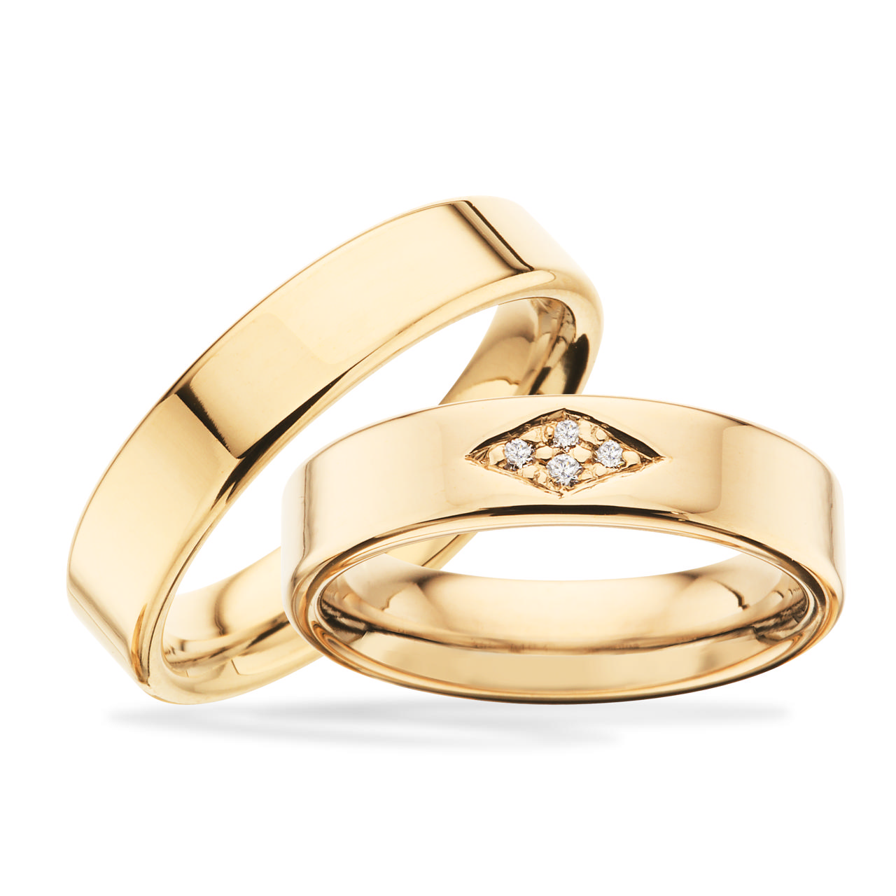 Hjerteringe 0,04 G-TW/SI 14 kt.