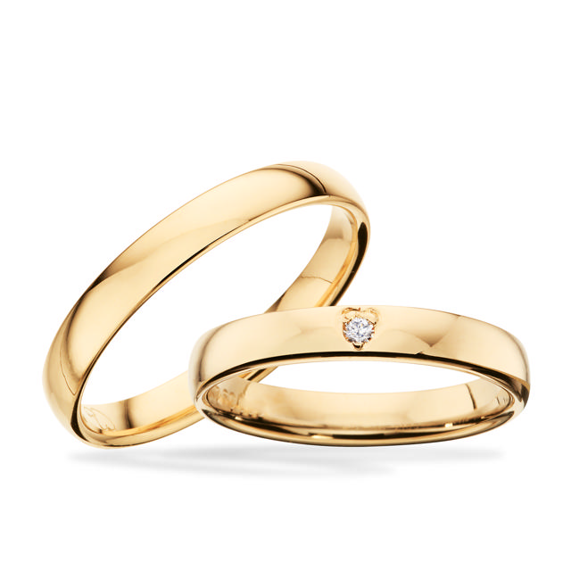 Hjerteringe 0,02 G-TW/SI 14 kt.