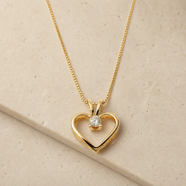 Kleopatra hjerte  0,25 H-W/SI 8 kt