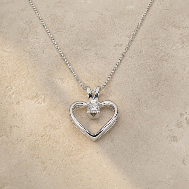 Kleopatra hjerte 0,15 H-W/SI 8 kt