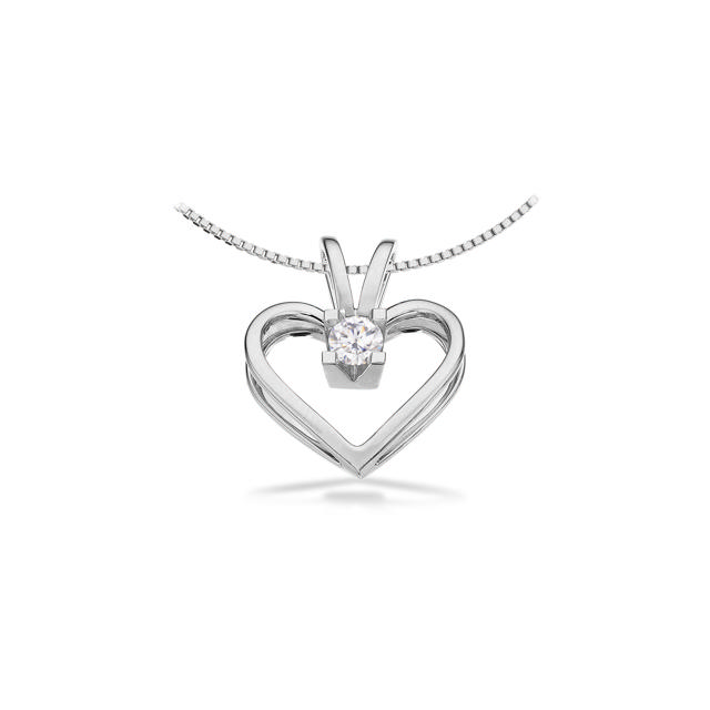 *Kleopatra hjerte 0,25 H-W/SI 14 kt