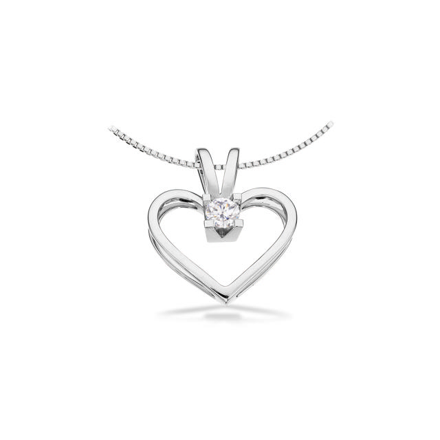 *Kleopatra hjerte 0,30 H-W/SI 14 kt