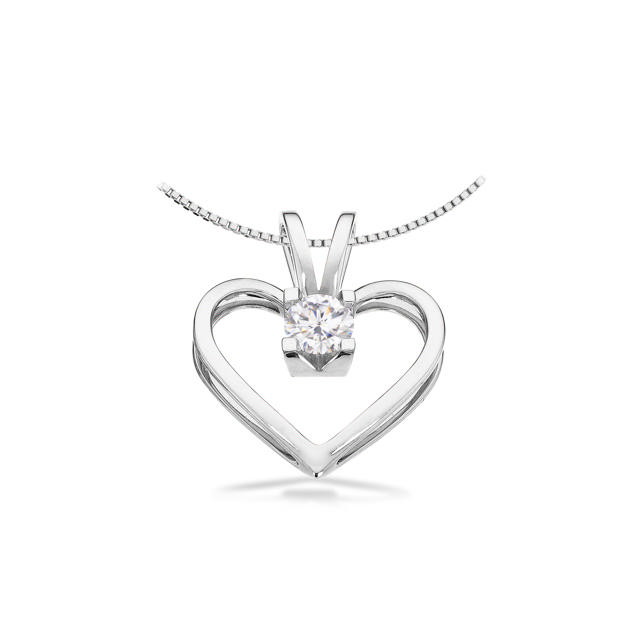 *Kleopatra hjerte 0,50 H-W/SI 14 kt