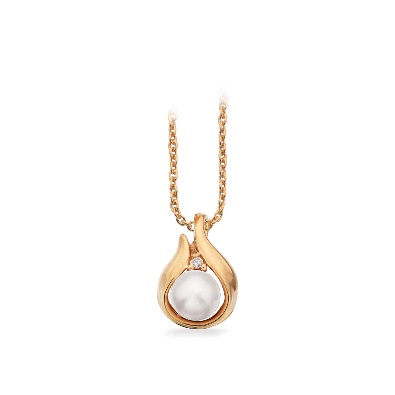Pendant fresh water pearl 585 yell.
