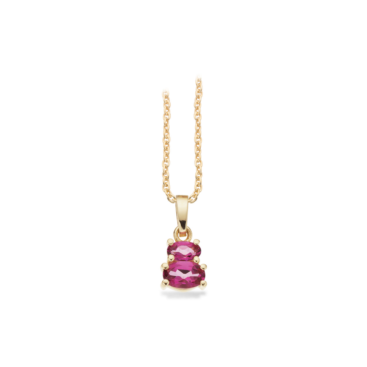 Vedhæng pink topas 8 kt. m. sølvk.