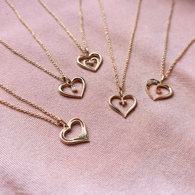 Pendant heart 0,025 333 yell.