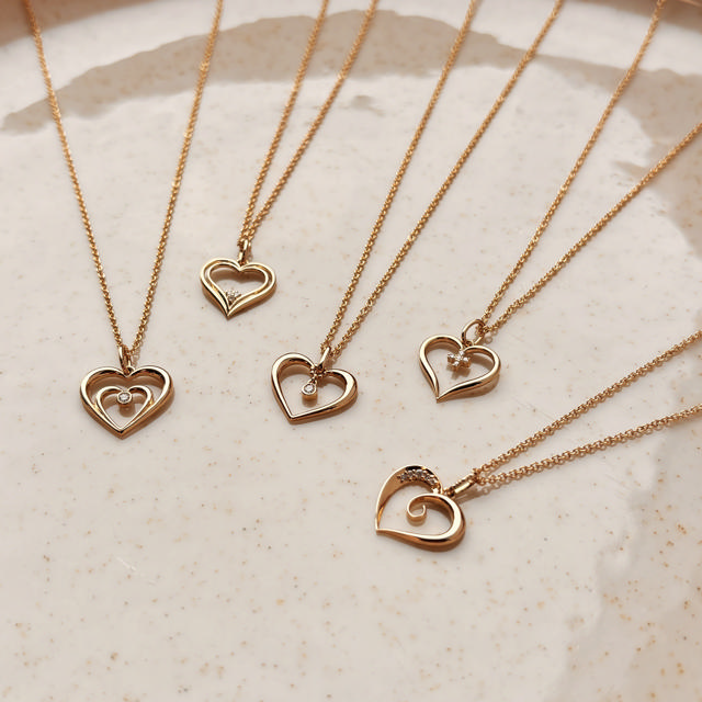 Pendant heart 0,025 333 yell.