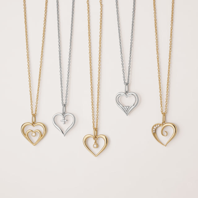 Pendant heart 0,025 333 yell.