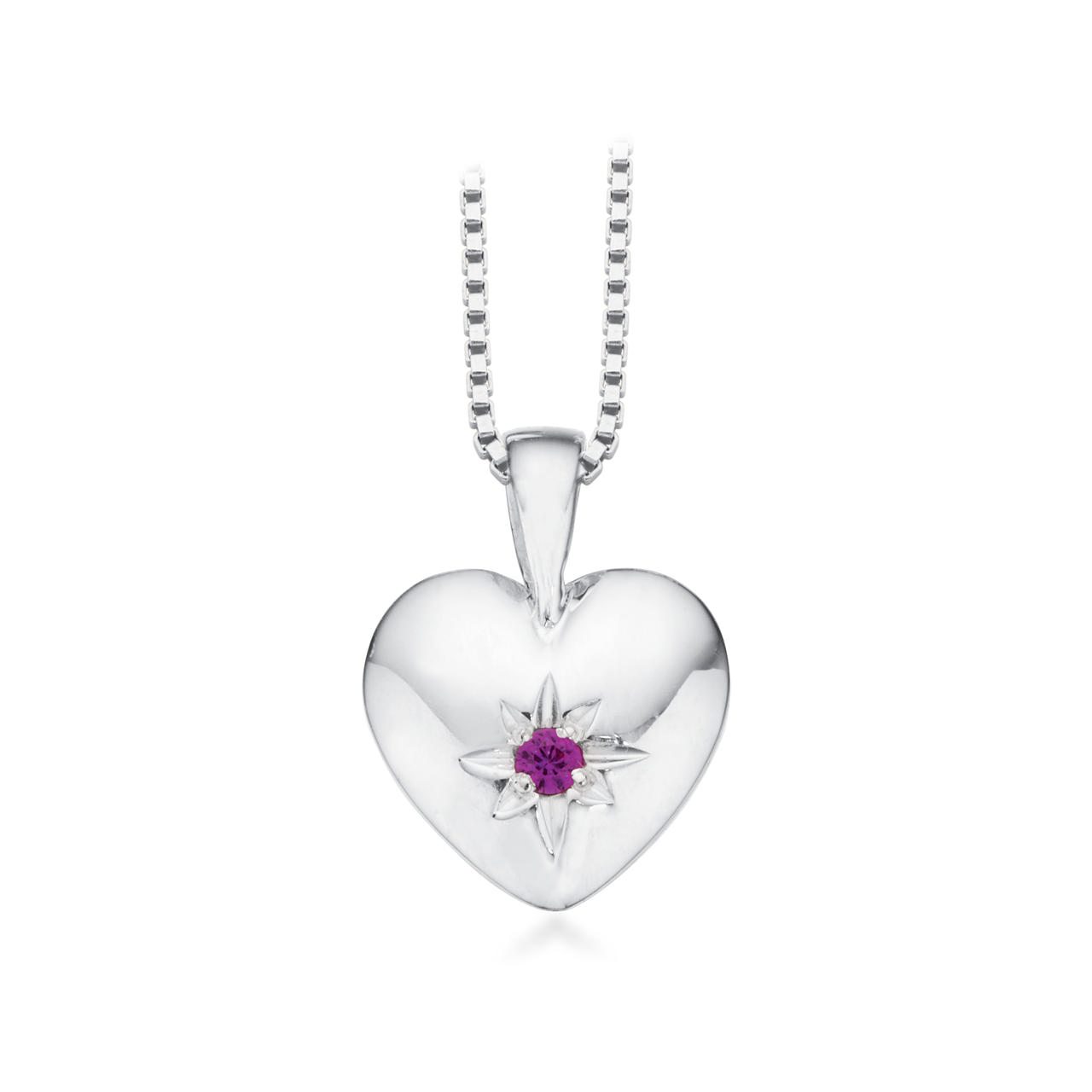 Pendant heart red zir. 925