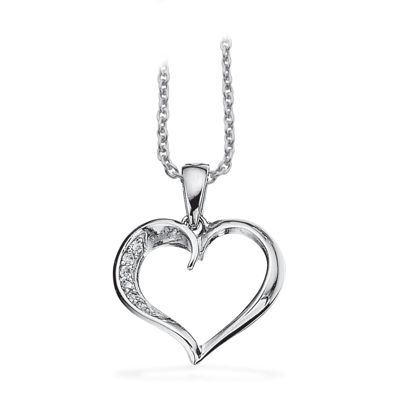 Pendant heart zir. 925