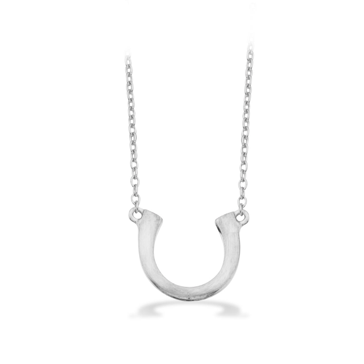 Vedhæng hestesko sølv m/kæde