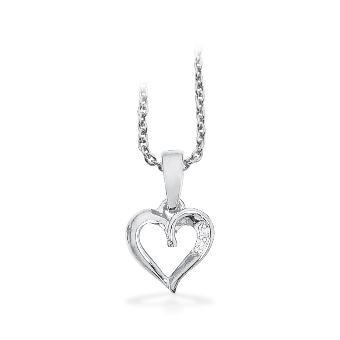 Pendant heart zir. 925 rho.